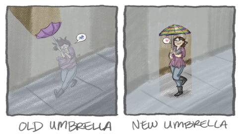 Old Umbrella, New Umbrella